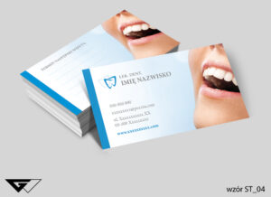 Wizytówki dla dentysty klasyczne, estetyczne, uśmiech