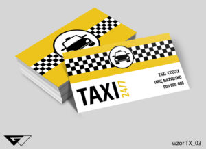 Wizytówki dla taxi transport, przewóz, wygoda, szybka realizacja