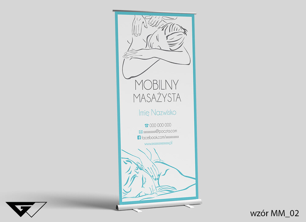 Roll-up Masażysta - turkus