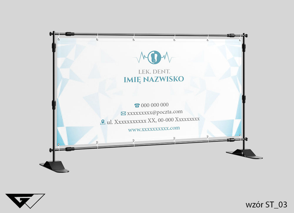 Baner stomatologia, lekarz, projekt indywidualny, szybka realizacja,