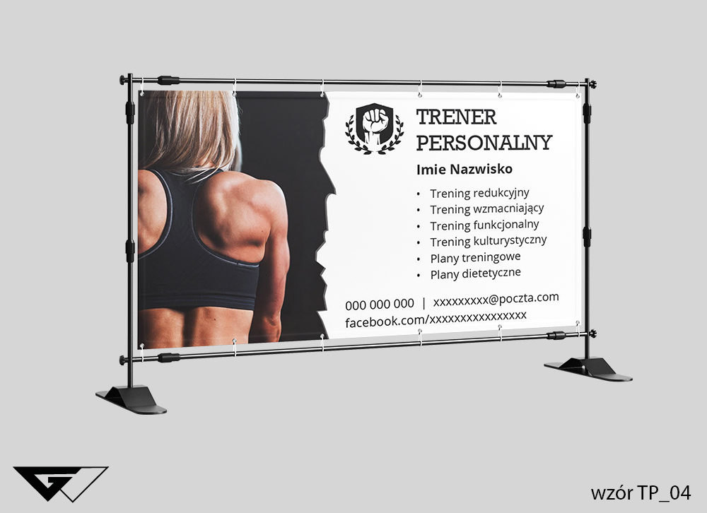 Baner dla trenera personalnego kobieta, mężczyzna