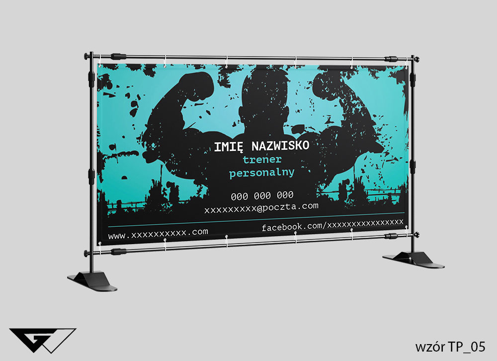 Baner trener personalny, indywidualny wzór, szybka realizacja
