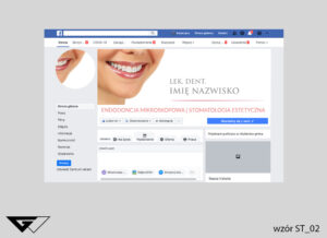 Tło na facebook stomatologia, gabinet stomatologiczny, indywidualny projekt, zdjęcie