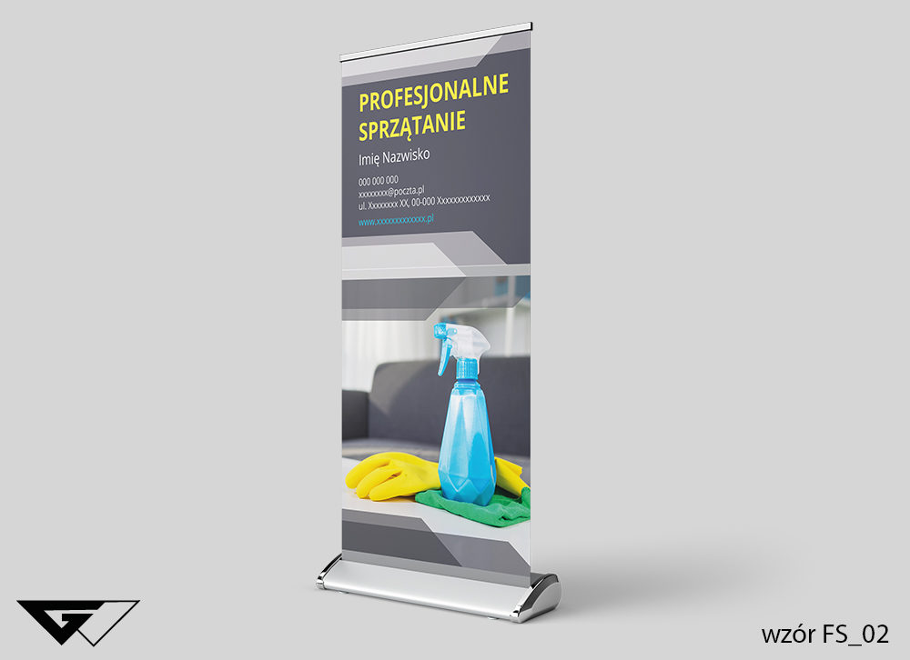 Rollup profesjonalne sprzątanie, zdjęcie, szybka realizacja, indywidualny projekt, tanio