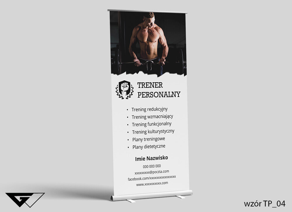 Roll-up Trener Personalny - kobieta, mężczyzna