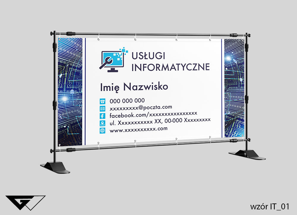 Baner usługi informatyczne, z obrazkiem, szybka realizacja_wizualizacja