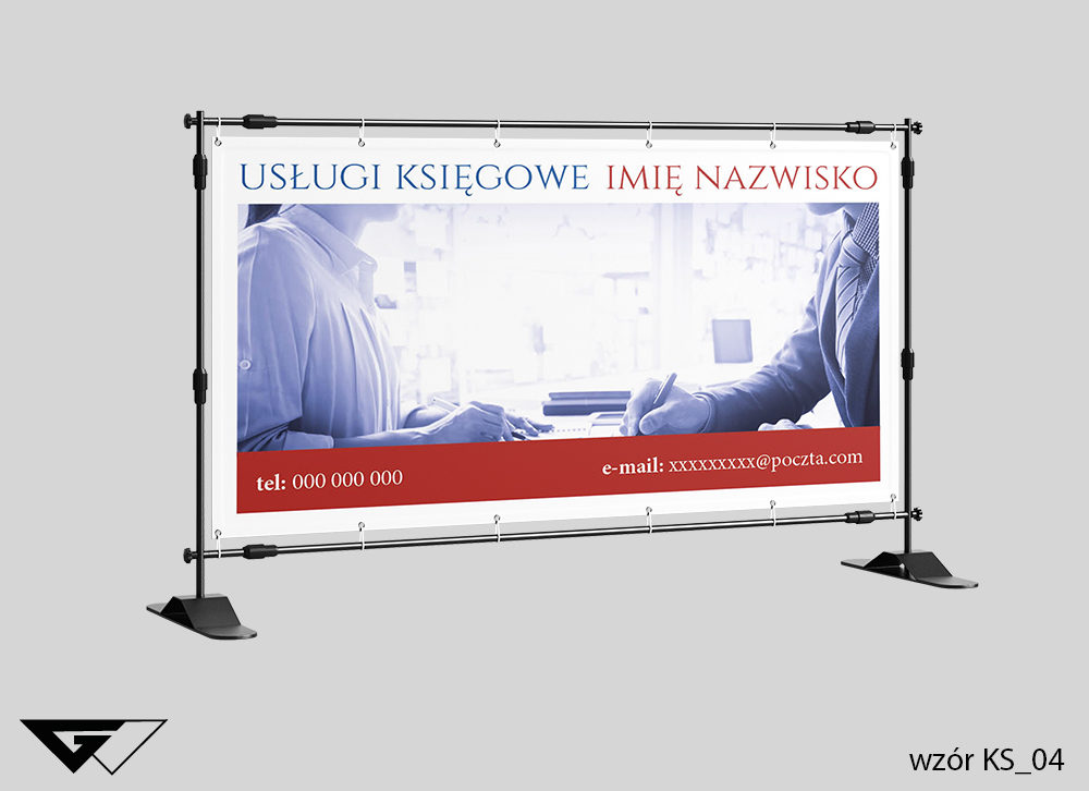 Baner usługi księgowe, rysunek, obrazek, podatki, tanie wykonanie