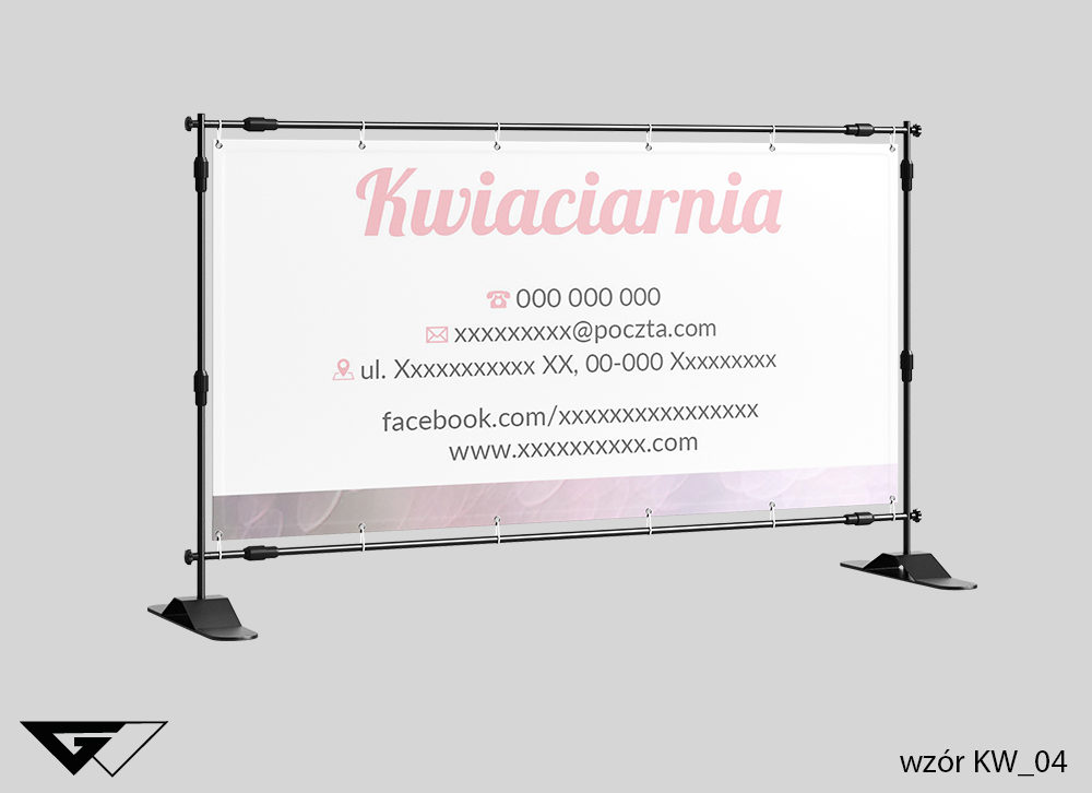 Baner kwiaciarnia, kwiaty, obrazek, szybka realizacja