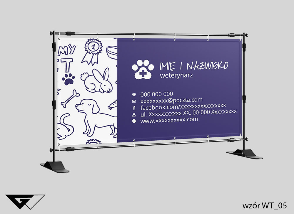Baner weterynarz, pies, kot, królik, tanie wykonanie