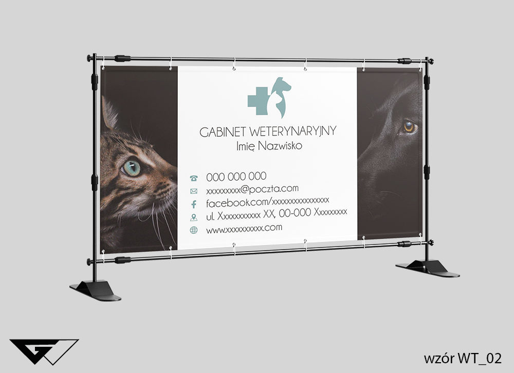 Baner gabinet weterynaryjny, pies, kot, zdjęcie, szybka realizacja