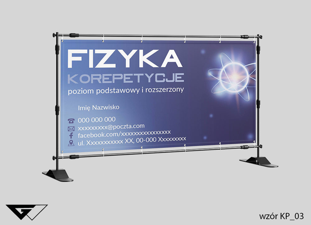 Baner fizyka, korepetycje, tanie wykonanie, szybka realizacja_wizualizacja