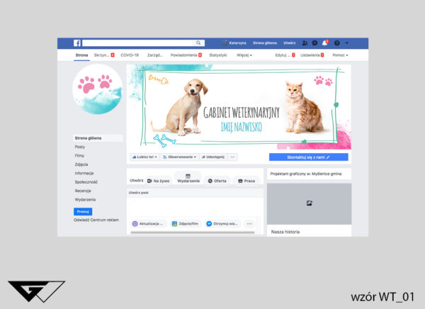 Tło na facebook gabinet weterynaryjny, pies, kot, kolorowe, szybka realizacja, indywidualny projekt Tło na facebook gabinet weterynaryjny, pies, kot, kolorowe, szybka realizacja, indywidualny projekt