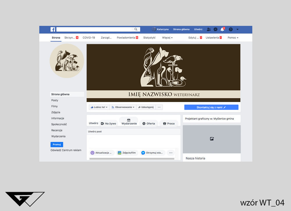 Tło na facebook weterynarz obrazek, szybka realizacja