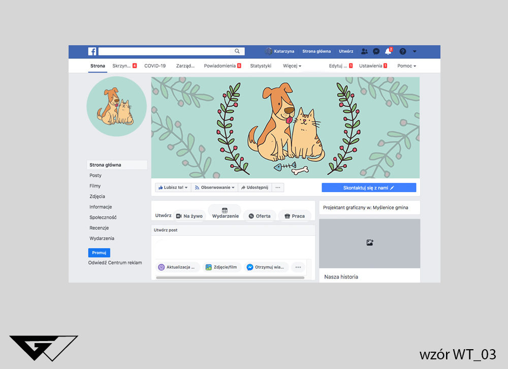 Tło na facebook weterynarz obrazek, szybka realizacja