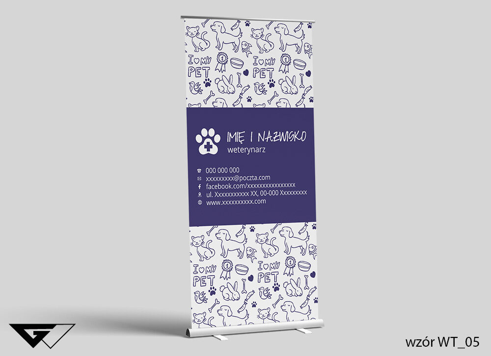 Roll-up Weterynarz - rysunkowy
