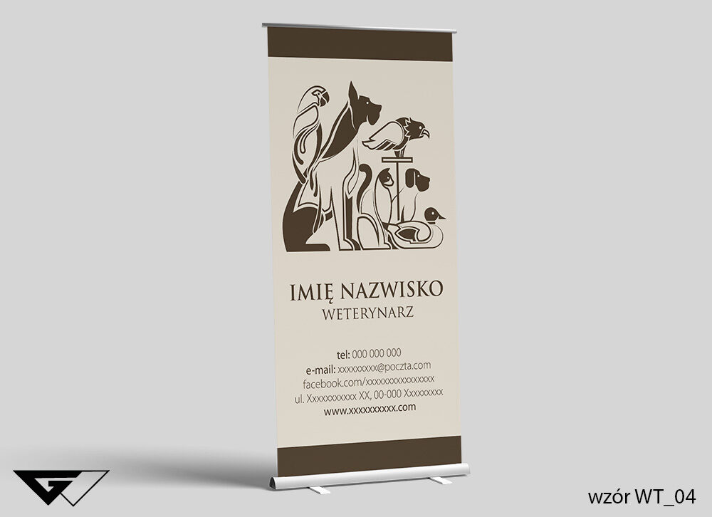 Roll-up Weterynarz - różne zwierzęta