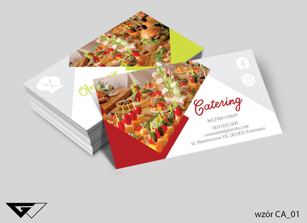 Wizytówka_catering_ze_zdjęciem_gotowe_wzory_indywidualne_projekty_Myślenice