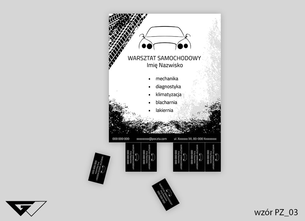 Warsztat_samochodowy_plakat_szybka_realizacja_myślenice