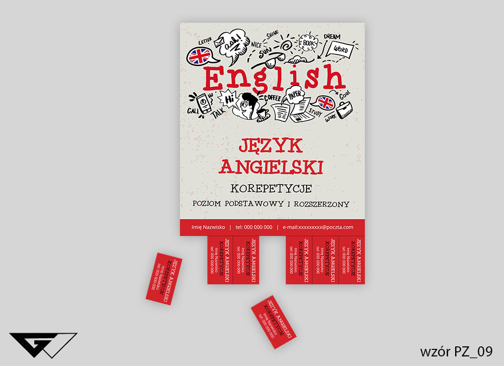 Plakat_język_angielski_gotowe_wzory_indywidualne_projekty_szybko_sprawnie_profesjonalnie_Myślenice