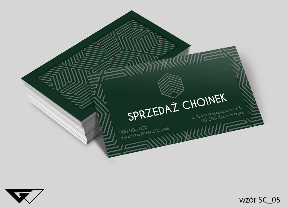 wizytówka_gotowe_wzory_sprzedaż_choinek_indywidualne_projekty_myślenice_klasyczna_elegancka_nowoczesna