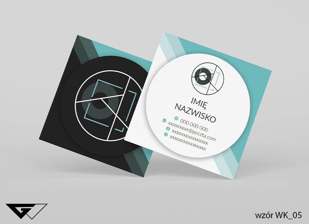 wizytówka_kwadratowa_geometryczna_elegancka_rysunkowa_klasyczna_indywidualne_projekty_Myślenice
