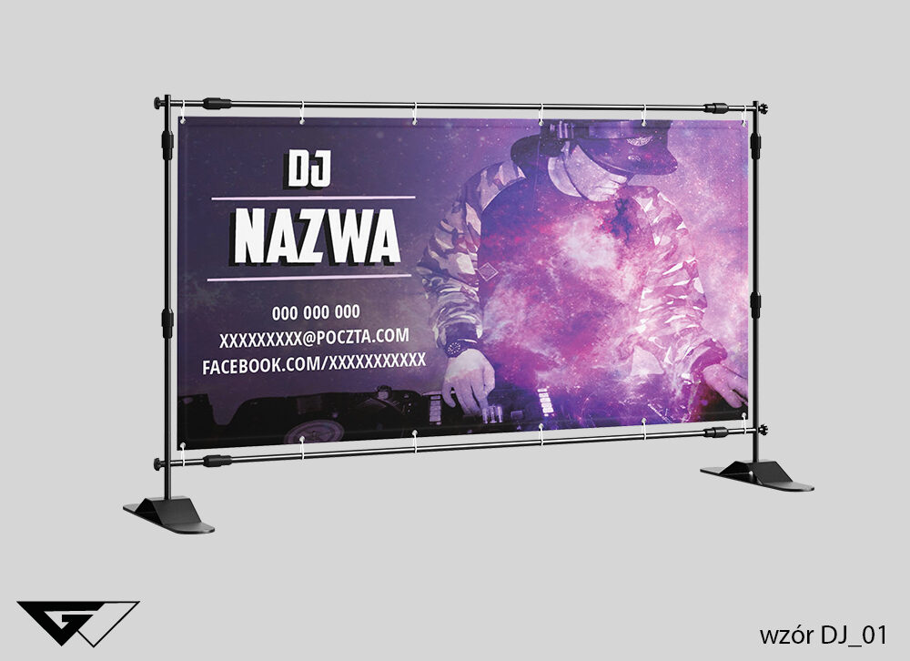 Baner_dj_nowoczesny_kolorowy_elegancki_ideatree_gotowe_wzory_Myślenice