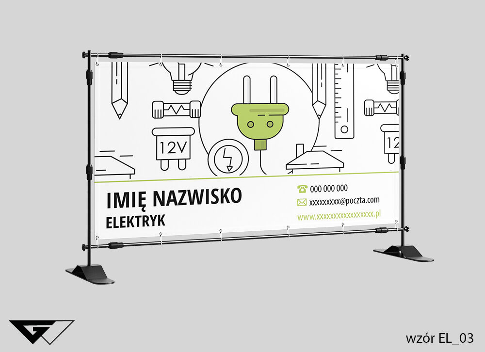Baner_elektry_szybko_tanio_profesjonalnie_gotowe_wzory_Myślenice