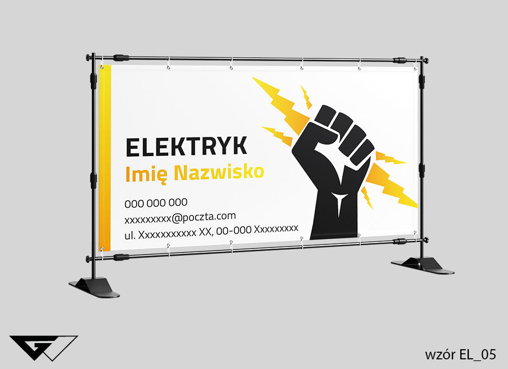Baner_elektry_szybko_tanio_profesjonalnie_gotowe_wzory_Myślenice
