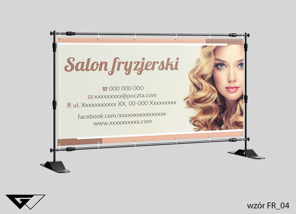 Fryzjer_baner_elegancki_prosty_szybki_czas_realizacji_Myślenice