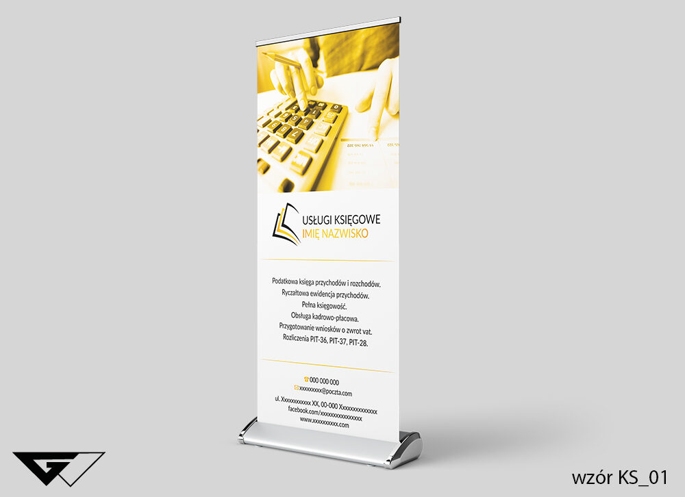 Księgowy_roll-up_szybki_czas_realizacji_gotowe_wzory_Myślenice