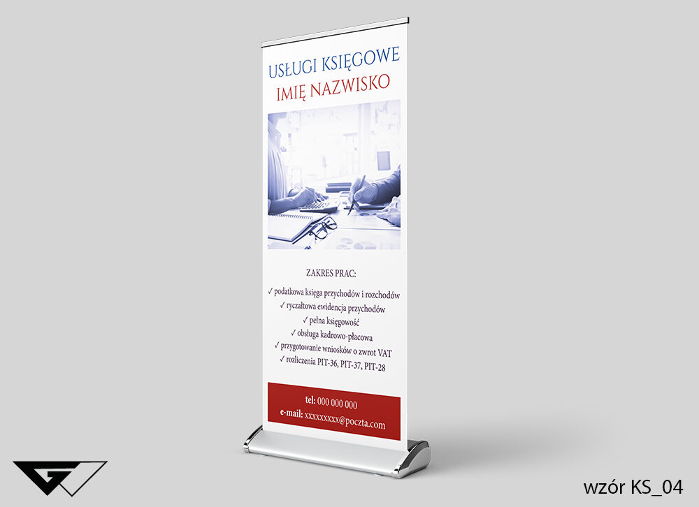 Księgowy_roll-up_szybki_czas_realizacji_gotowe_wzory_Myślenice
