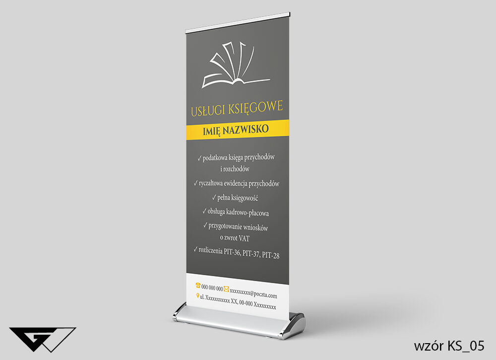 Księgowy_roll-up_szybki_czas_realizacji_gotowe_wzory_Myślenice