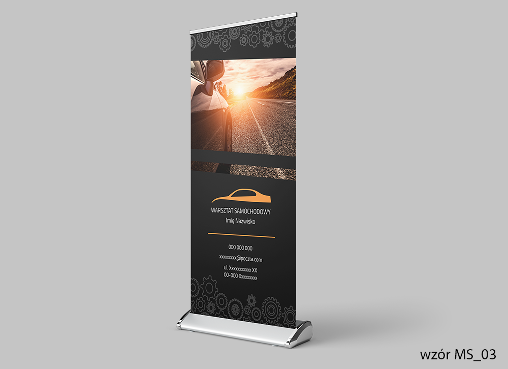 Roll-up WARSZTAT SAMOCHODOWY – ZACHÓD SŁOŃCA