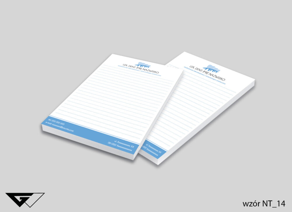 Notes firmowy dla Dentysty - estetyka