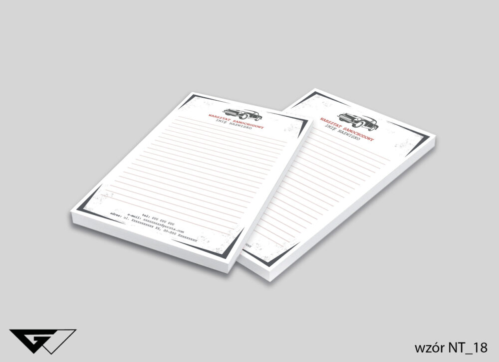 Notes firmowy dla Mechanika - porsche