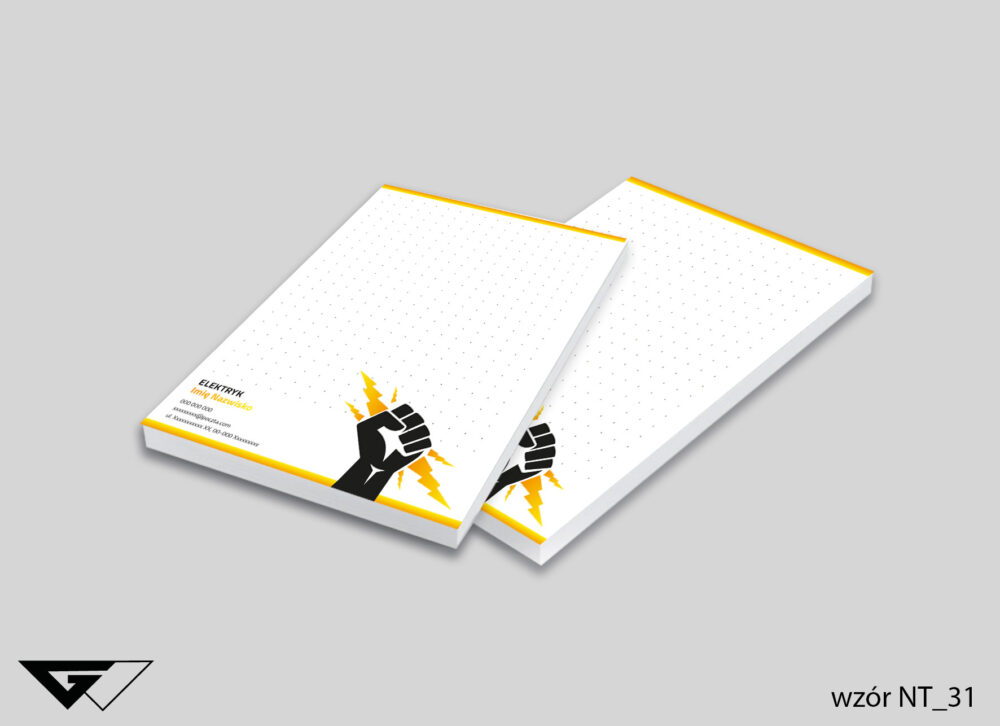Notes firmowy dla Elektryka - energiczna