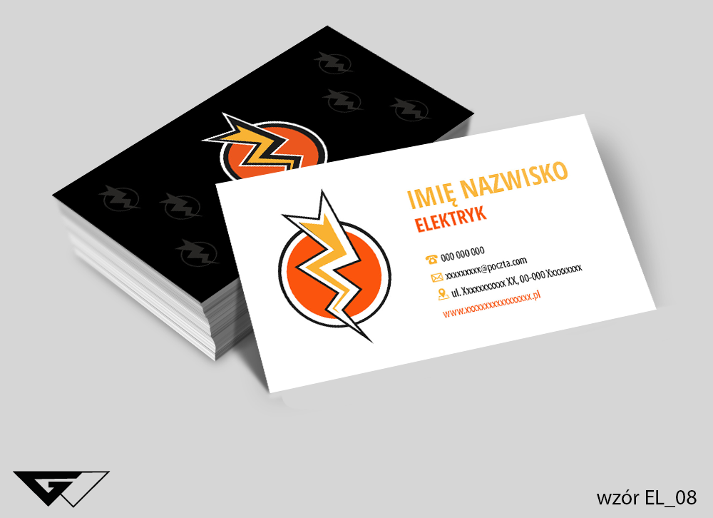 Wizytówka Elektryk - rysunek