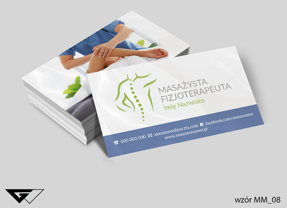 Wizytówka Masażysta - pasek