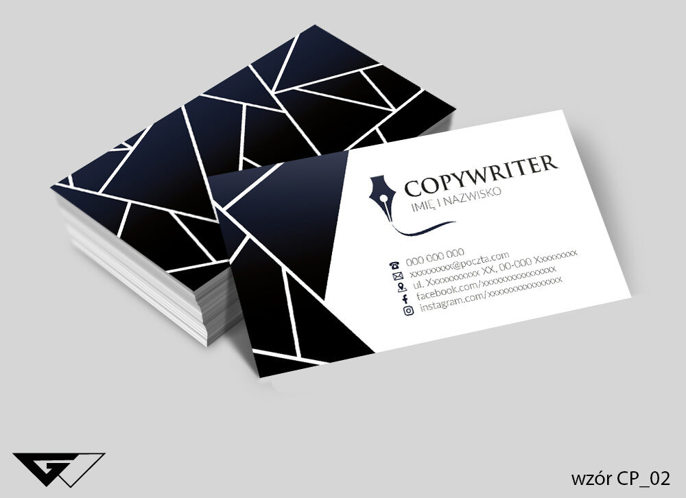 Wizytówka Copywriter - geometryczna