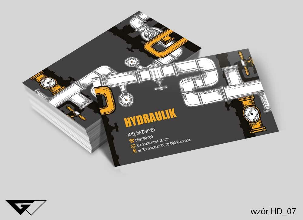 Wizytówka Hydraulik- rysunkowa