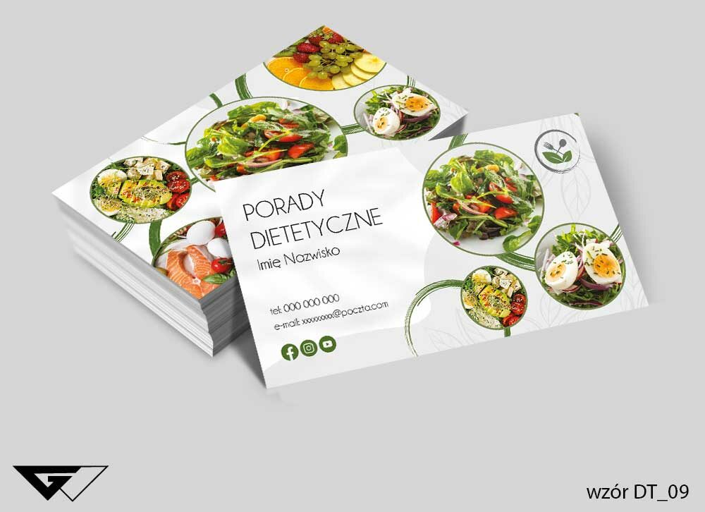 Wizytówki Dietetyk - zdrowie na talerzach