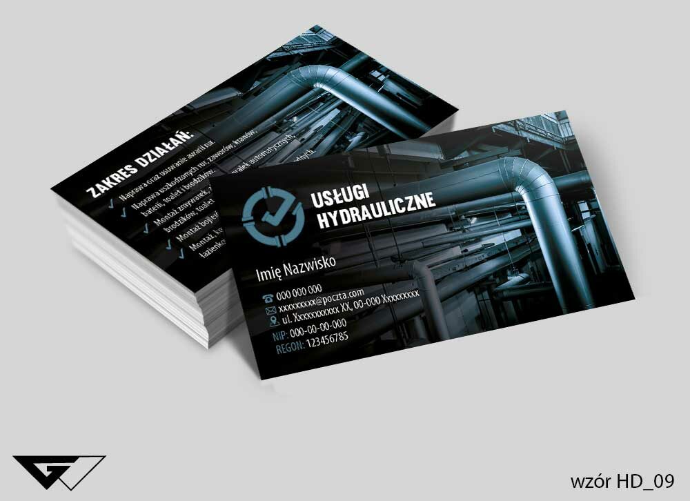 Wizytówka Hydraulik- industrialna