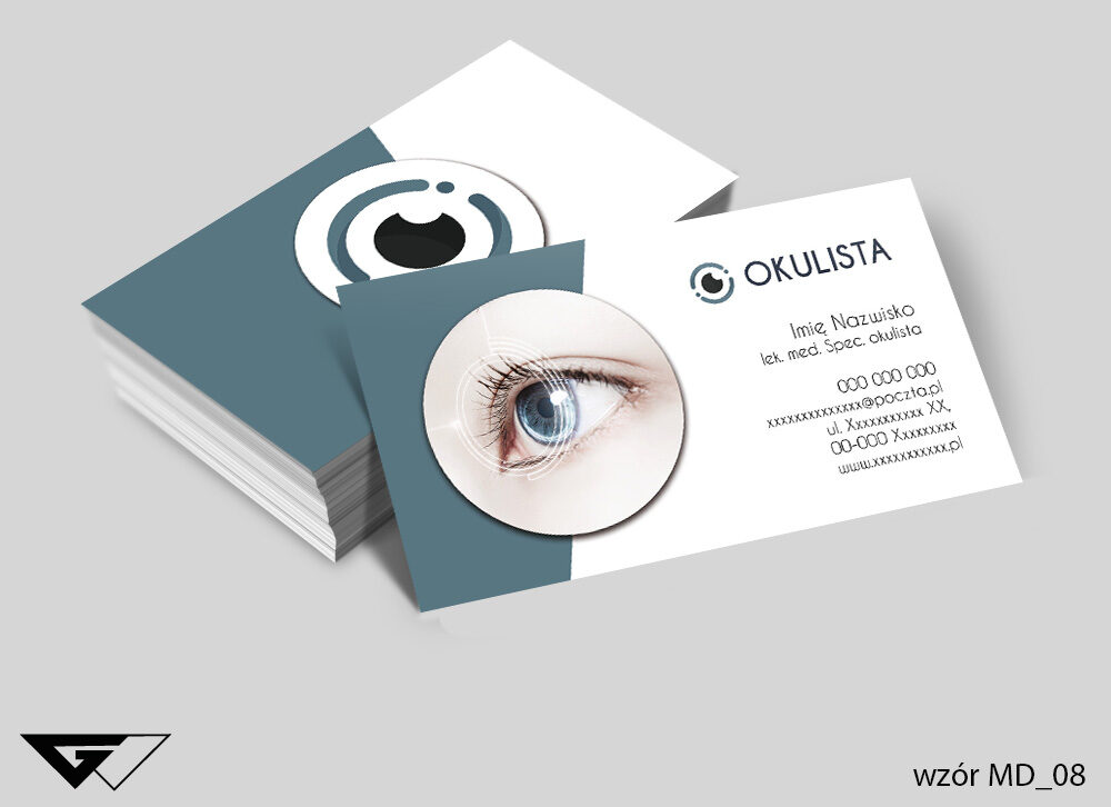 Wizytówka okulista - oko