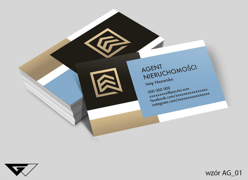 Wizytówka Agent Nieruchomości - minimalistyczna