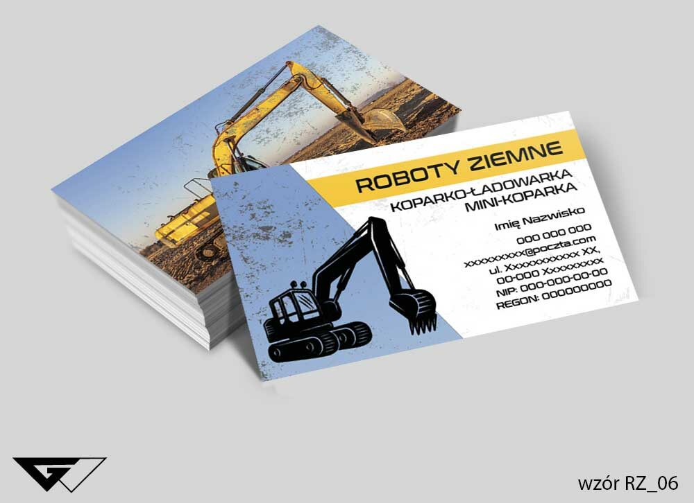 Wizytówka roboty ziemne - praca