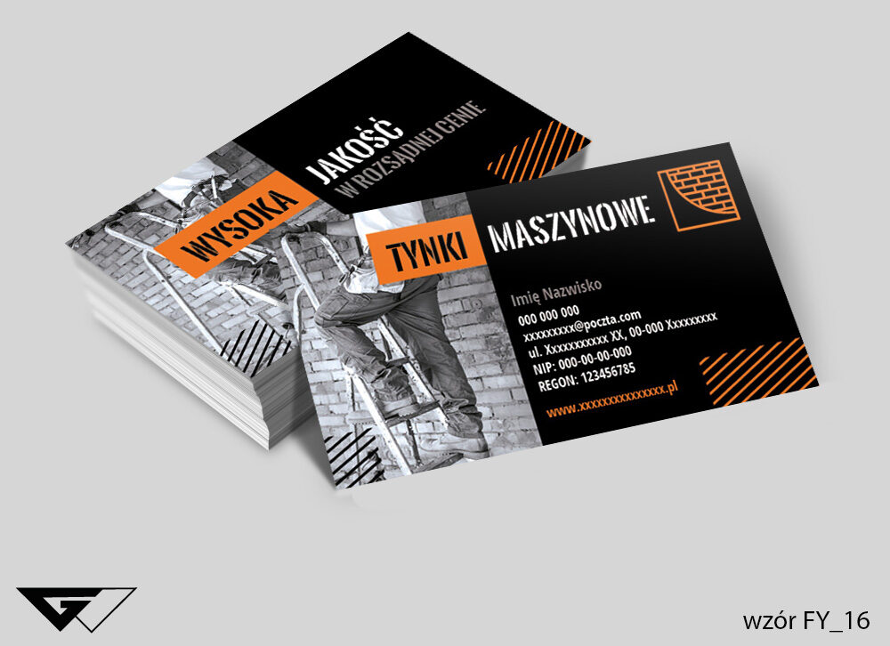 Wizytówka usługi tynkarskie - nowoczesna