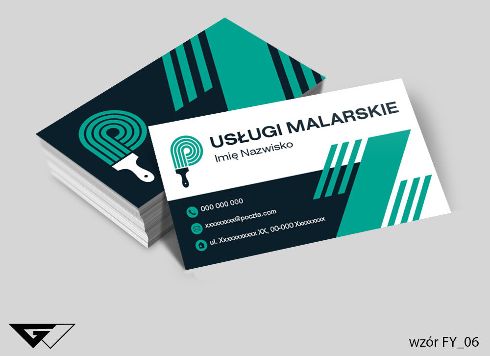 Wizytówka usługi malarskie - geometryczna