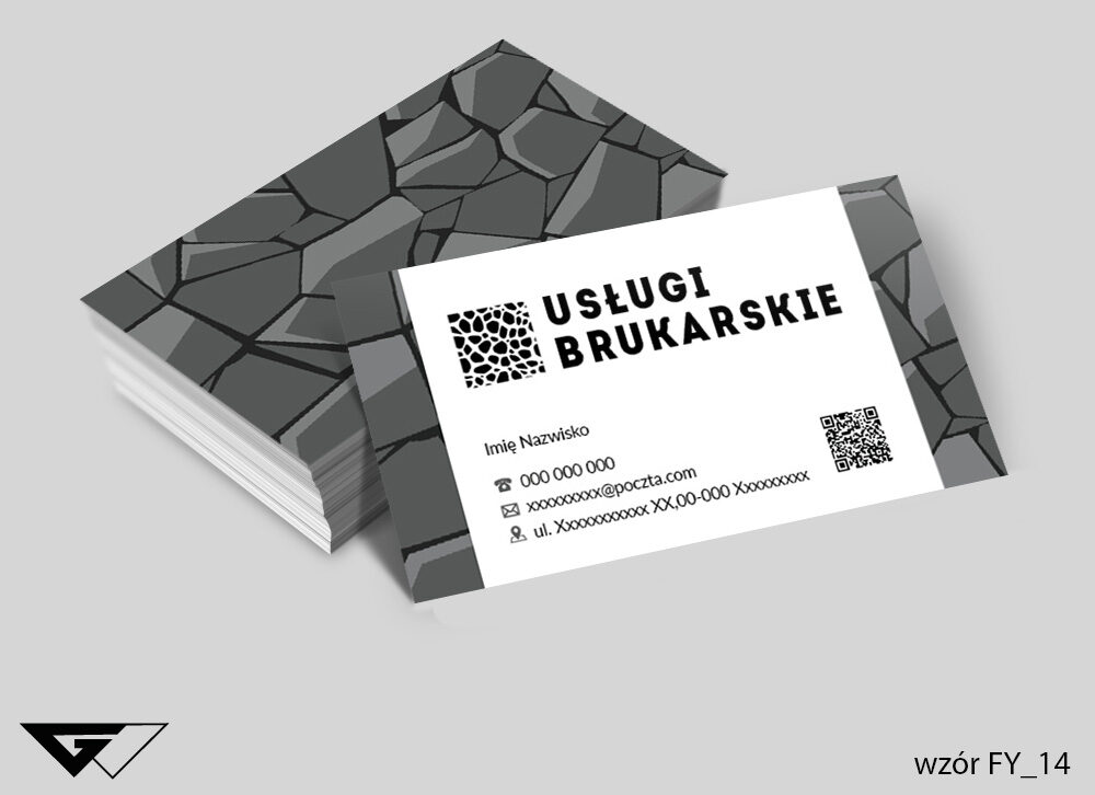 Wizytówka usługi brukarskie - kamień