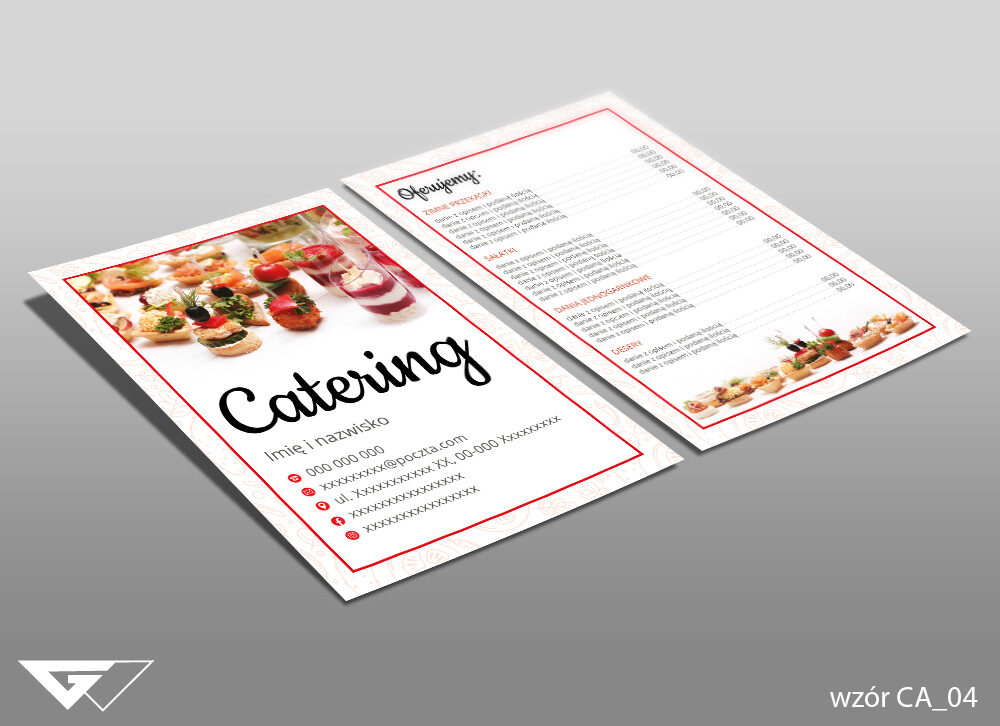 Ulotka Catering - kanapeczki