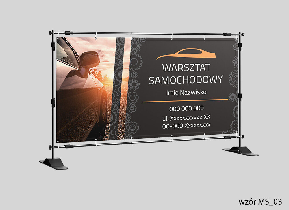 Baner Warsztat Samochodowy - zachód słońca